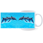 Beker - 3 Dolfijnen in sprong Gespiegeld