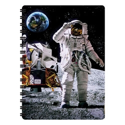 Notitieboekje 3d Astronaut op de maan