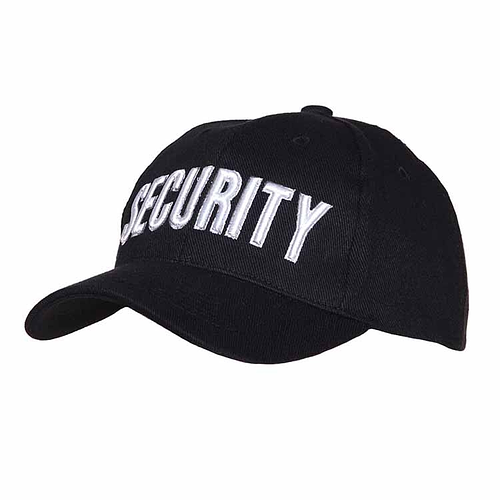 Baseballcap Security zwart