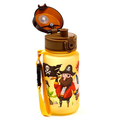 Drinkfles Kind - Jolly Rogers - Pop Top - Ecozen - 17x6.5x6.5cm - 350ml