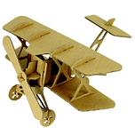 3D Model Karton Puzzel - Dubbeldekker Vliegtuig - DIY Hobby Knutsellen - 13x16.5x9cm