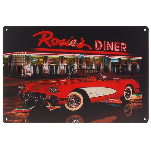 Metalen plaatje - Rosie's Diner