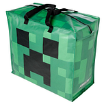 Grote Boodschappentas met rits Minecraft Creeper - 48x55x28cm