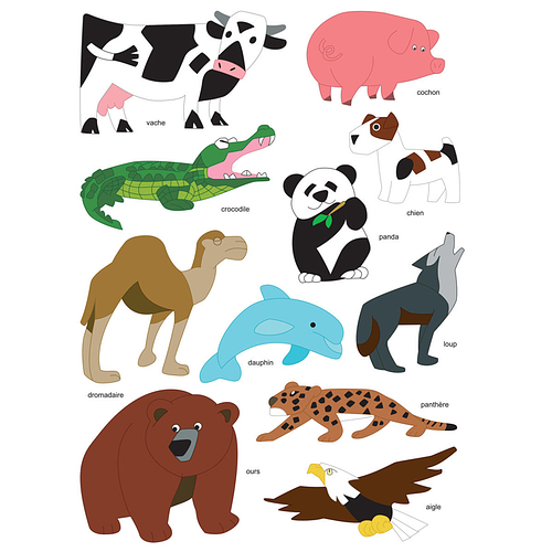 Stickers - Wilde Dieren & Zoogdieren Diversen - Scrapbook Hobby DIY - 2 Stickervellen - 4.4-8.2cm - 22 Stuks