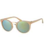 Meisjeszonnebril beige met goudkleurige brug revo glazen 0-4jr - 100% UV cat 3