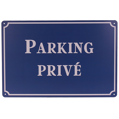 Metalen Plaatje - Parking Prive - Frans Straatnaambord - 20x30cm