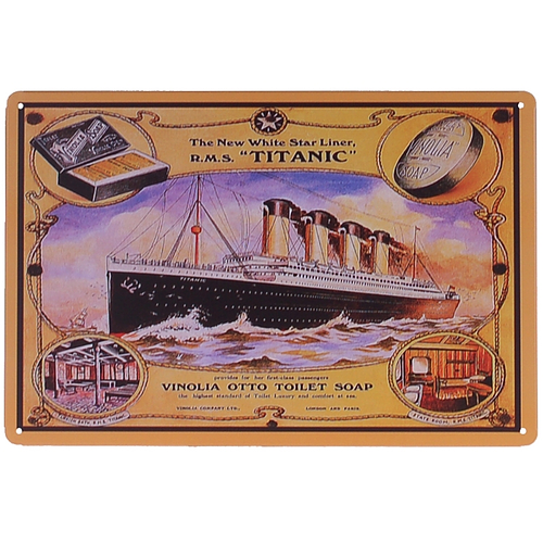Metalen plaatje - Titanic Soap