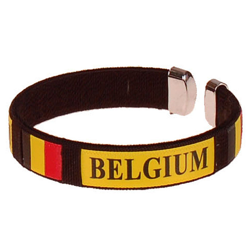 Armbandje - Belgium Vlag - Zwart - Rode Duivels Voetbal - Onesize 