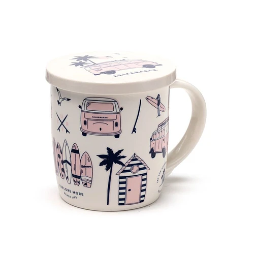 Beker/Mok - Volkswagen Busje Explore - VW T1 - Incl. Infuser & Deksel - 350ml
