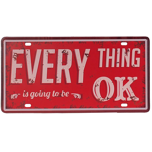 Amerikaans nummerbord - Everything OK 