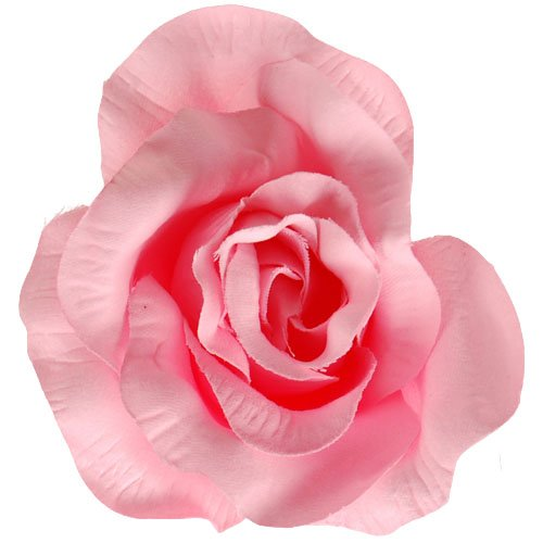 Haarclip grote roze roos - 9 cm 