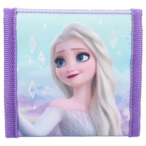 Portemonnee - Disney Frozen - Elsa - Lila/IJsblauw - 10.5x10.5cm