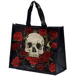 Shopper Boodschappentas Skulls and Roses - Originele Licentie - Duurzaam Herbruikbaar RPET - 33x40x17cm