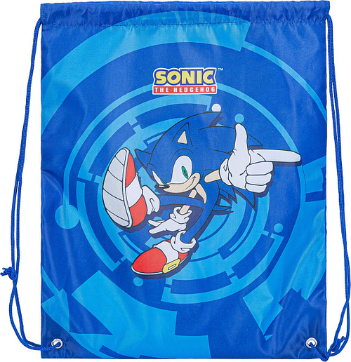 Gymtas/Trekkoordtas - Sonic the Hedgehog - Blauw met Sonic Afbeelding - 44 cm