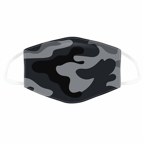 Mondkapje camouflage zwart/grijs