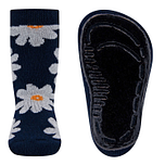 Antislipsokken Ewers - Donkerblauw met Witte Margrieten - Elastisch - Siliconenzool