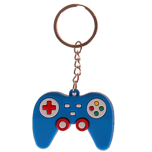 Sleutelhanger - Game Controller - Blauw - PVC - 4cm