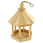 Voederhuisje Hangend - DIY-Deco & Hobby/Creatief - Duurzaam & Onbehandeld Hout - 21x15x15cm
