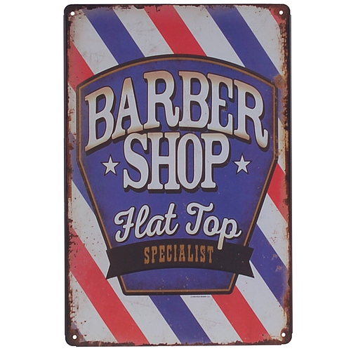 Metalen plaatje - Barber Shop