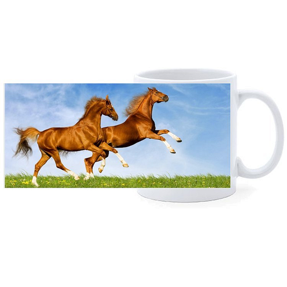 Natuur draad gemeenschap Beker - Bruine Paarden Fris in Weide kopen? Bestel Beker - Bruine Paarden  Fris in Weide ZZAA00011 online.