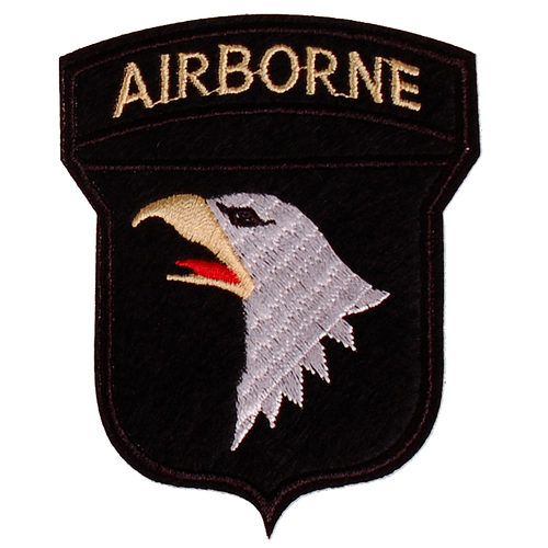 Strijkapplicatie Airborne Adelaar zwart - 8,5x7cm