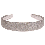 Diadeem Haarband - Zilverkleurige glitters - Kindermaat - Breedte 2,5cm