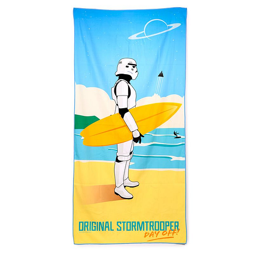 Strandlaken/Handdoek Original Stormtrooper - Day Off Gele Surfplank- Microvezel - 180x85