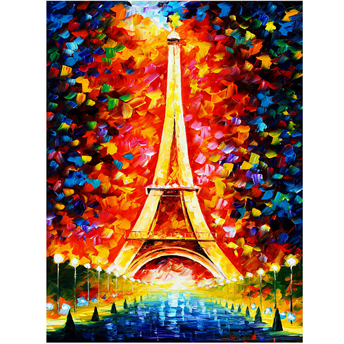 Schilderen op Nummer Set - Eiffeltoren Parijs - incl. Verf & Penselen - 30x40cm