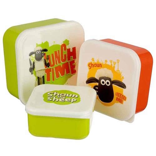 Set van 3 lunchtrommels - Shaun the Sheep