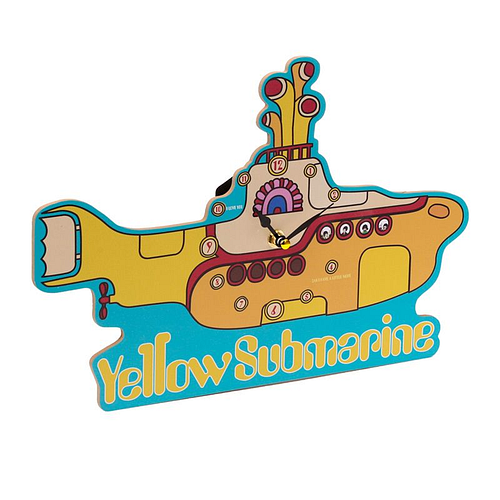 Klok - The Beatles - Yellow Submarine Retro - Licentie - 24x35x4cm