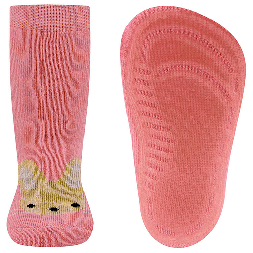 Antislipsokken Ewers Kindermaat - Roze met Konijntje - Siliconenzool