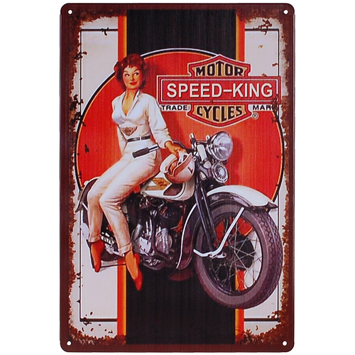 Metalen plaatje - Motor Cycles Speed King