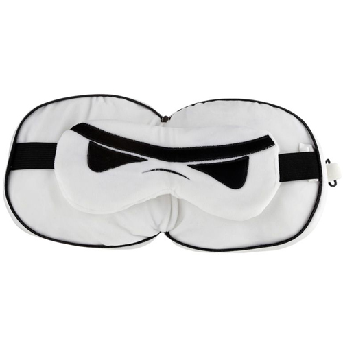 Reiskussen met Slaapmasker Stormtrooper The Original - Rond Pluche - Originele Licentie - 14,5x14x9,5cm