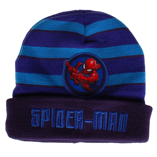 Muts Spider-Man - Blauw Gestreept - Commandomuts - Omslag - Kindermaat