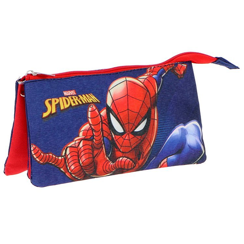 Etui Spiderman 3 vakken - Marvel - 21x11cm 