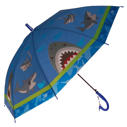 Kinderparaplu Blauw - Grijze Haaien - Met fluitje - 80cm