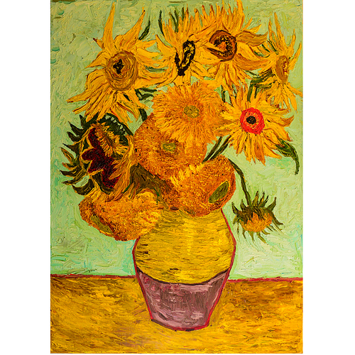 Diamond Painting Set - Zonnebloemen Vincent van Gogh - incl. Pen & Wax - 30 x 40 cm