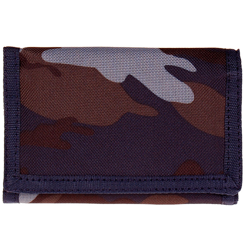 Klittenband Portemonnee Camouflage Blauw/Bruin - 13x8,5cm