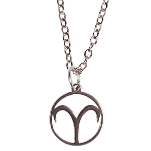 Kinderketting Zilverkleurig 45cm - Hangertje Sterrenbeeld RVS -  Ram