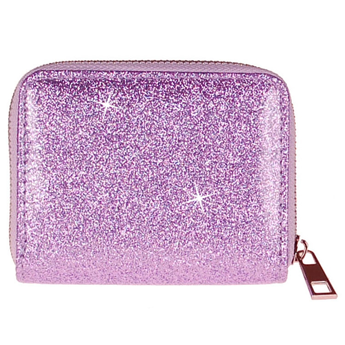 Meisjes portemonnee lila-paars glitter