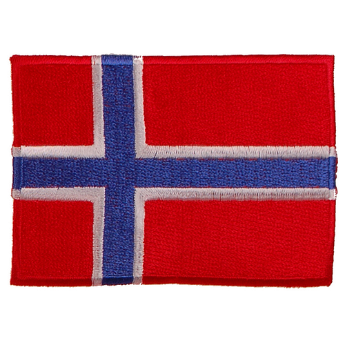 Strijkapplicatie/Patch - Vlag Noorwegen - 8x6cm 