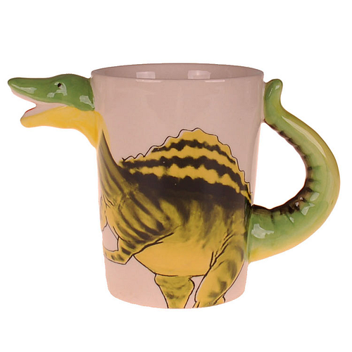 Beker - Dinosaurus Spinosaurus Groen/Grijs - Keramiek - 350ml