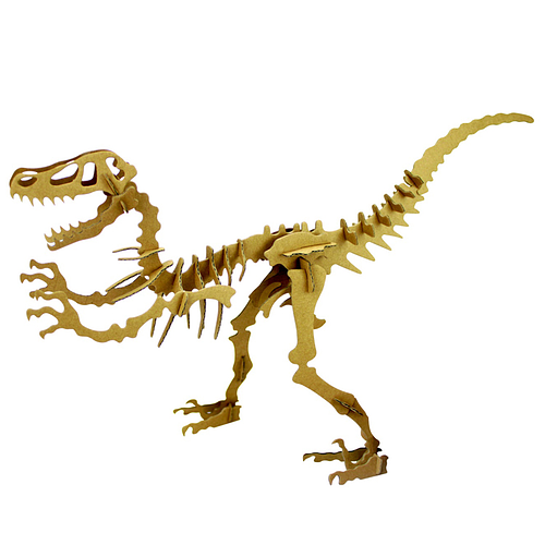 3D Model Karton Puzzel - Velociraptor Dinosaurus - DIY Hobby Knutsellen - 35x18x11cm