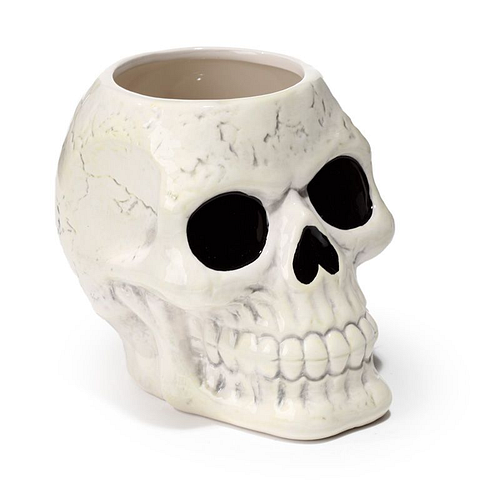 Bloempot - Schedelvorm/Skull - Binnen - Keramiek - 10x9.5x12cm