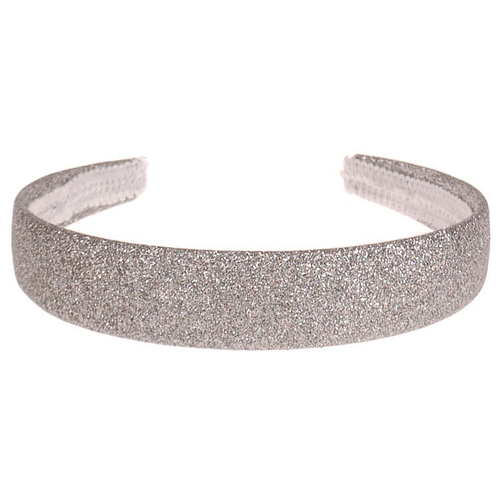 Diadeem Haarband - Zilverkleurige glitters - Kindermaat - Breedte 2,5cm