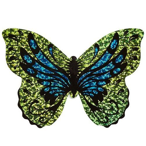 Mini-vlieger Vlinder - 10x7cm - Glitters Groen/Blauw
