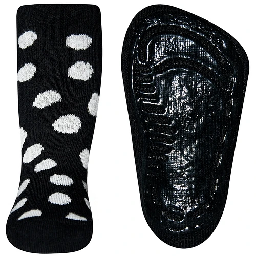 Antislipsok zwart met stippen