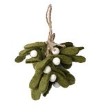 Hanger Vilt - Mistletoe Large - Groen/Wit - 13cm - Fairtrade