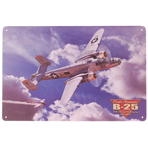 Metalen plaatje - B-25 Mitchell
