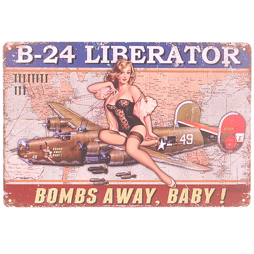 Metalen plaatje - B-24 Liberation